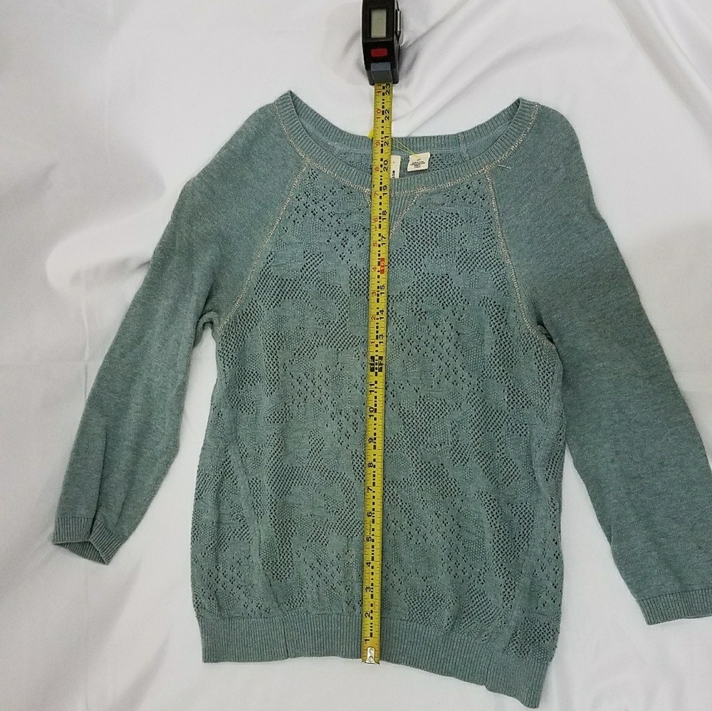 Anthro Moth Teal Sweater Size S - Picture 3 of 8